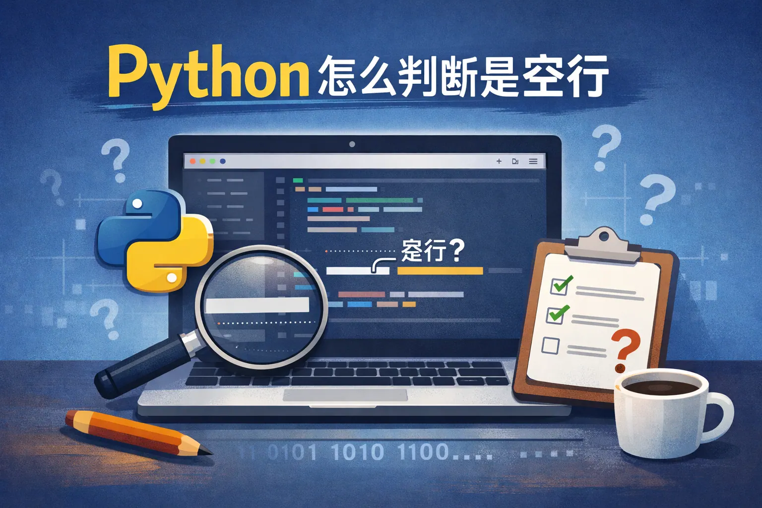 python怎么判断是空行