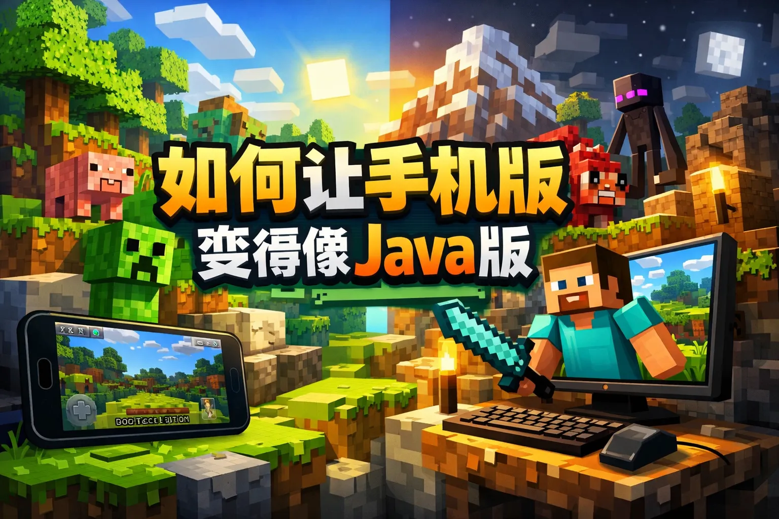 如何让手机版变得像java版