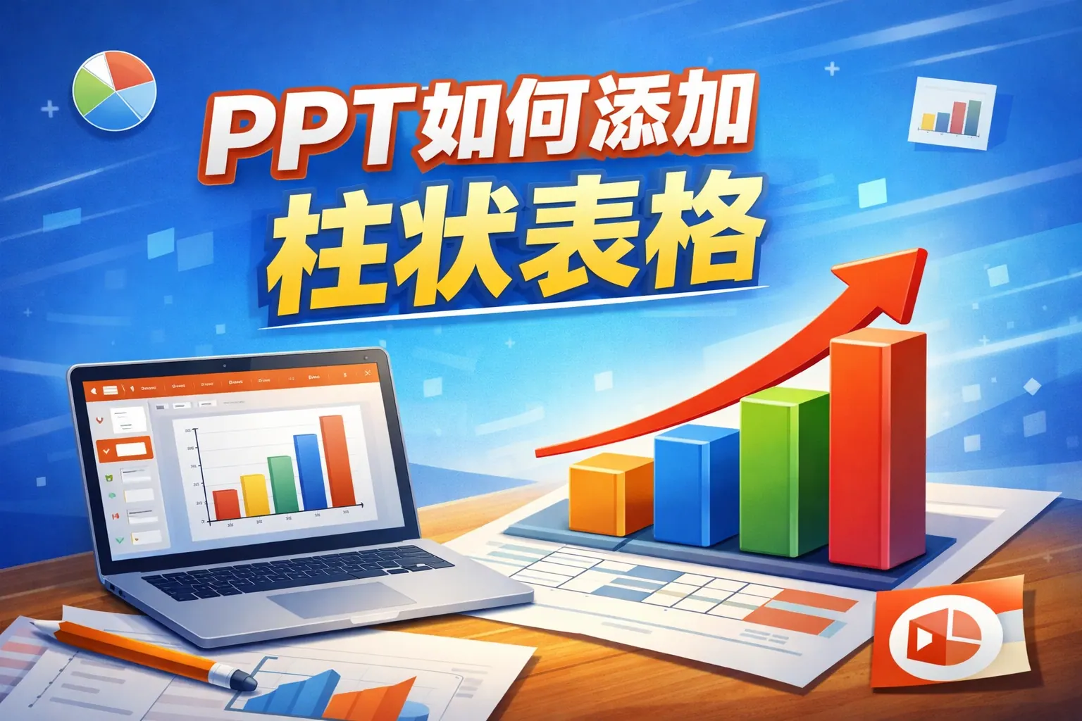 ppt如何添加柱状表格