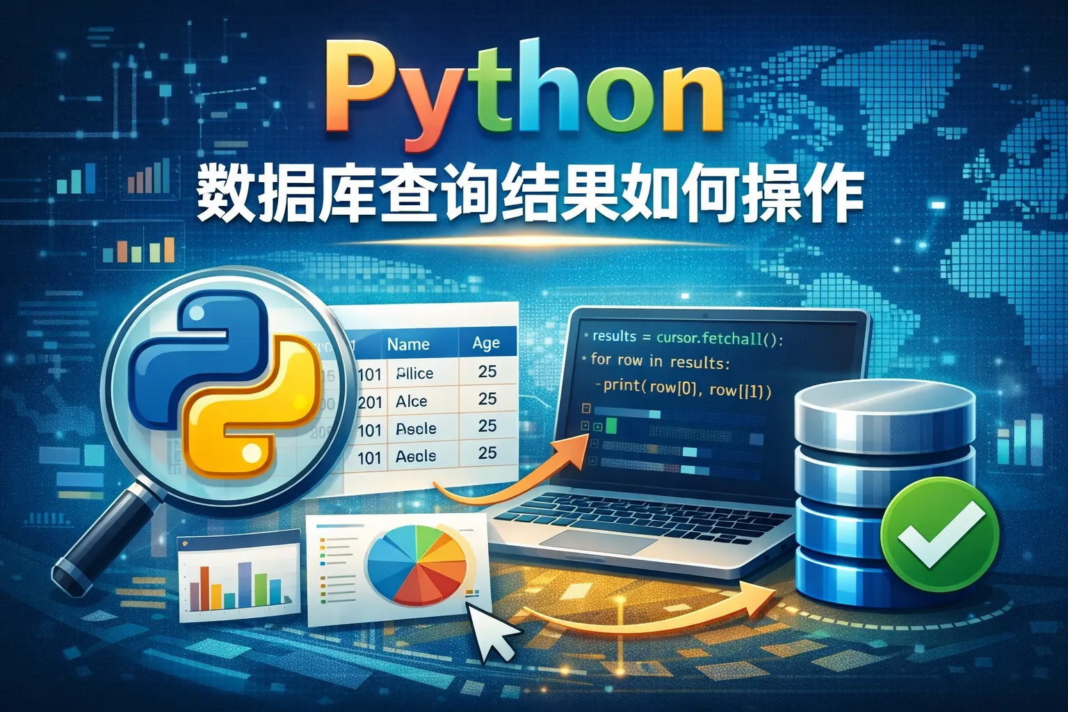 python 数据库查询结果如何操作
