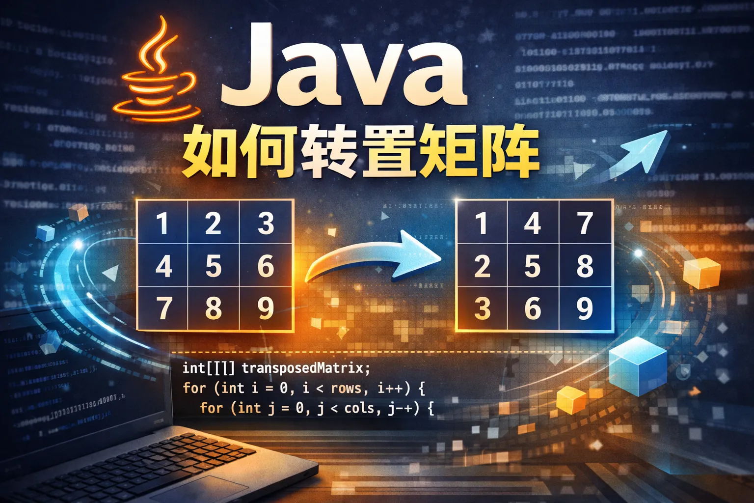 java如何转置矩阵