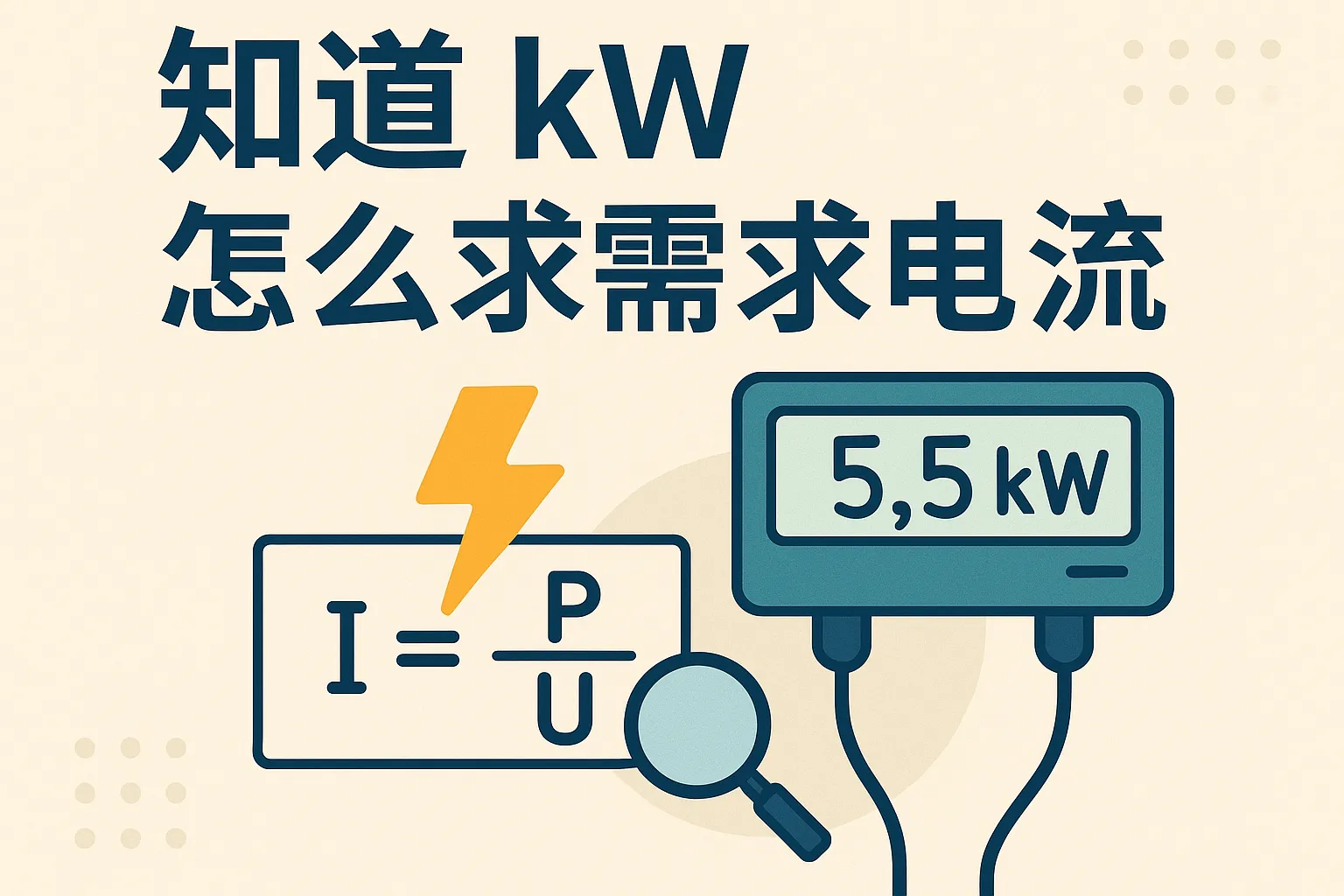 知道kw怎么求需求电流