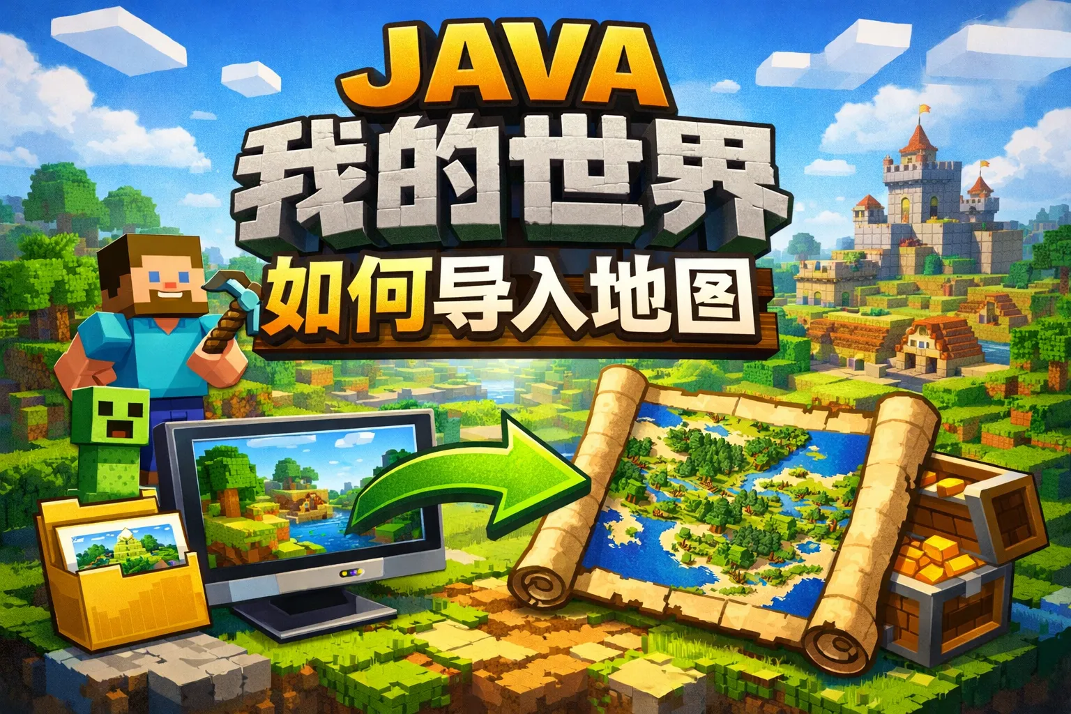 java我的世界如何导入地图