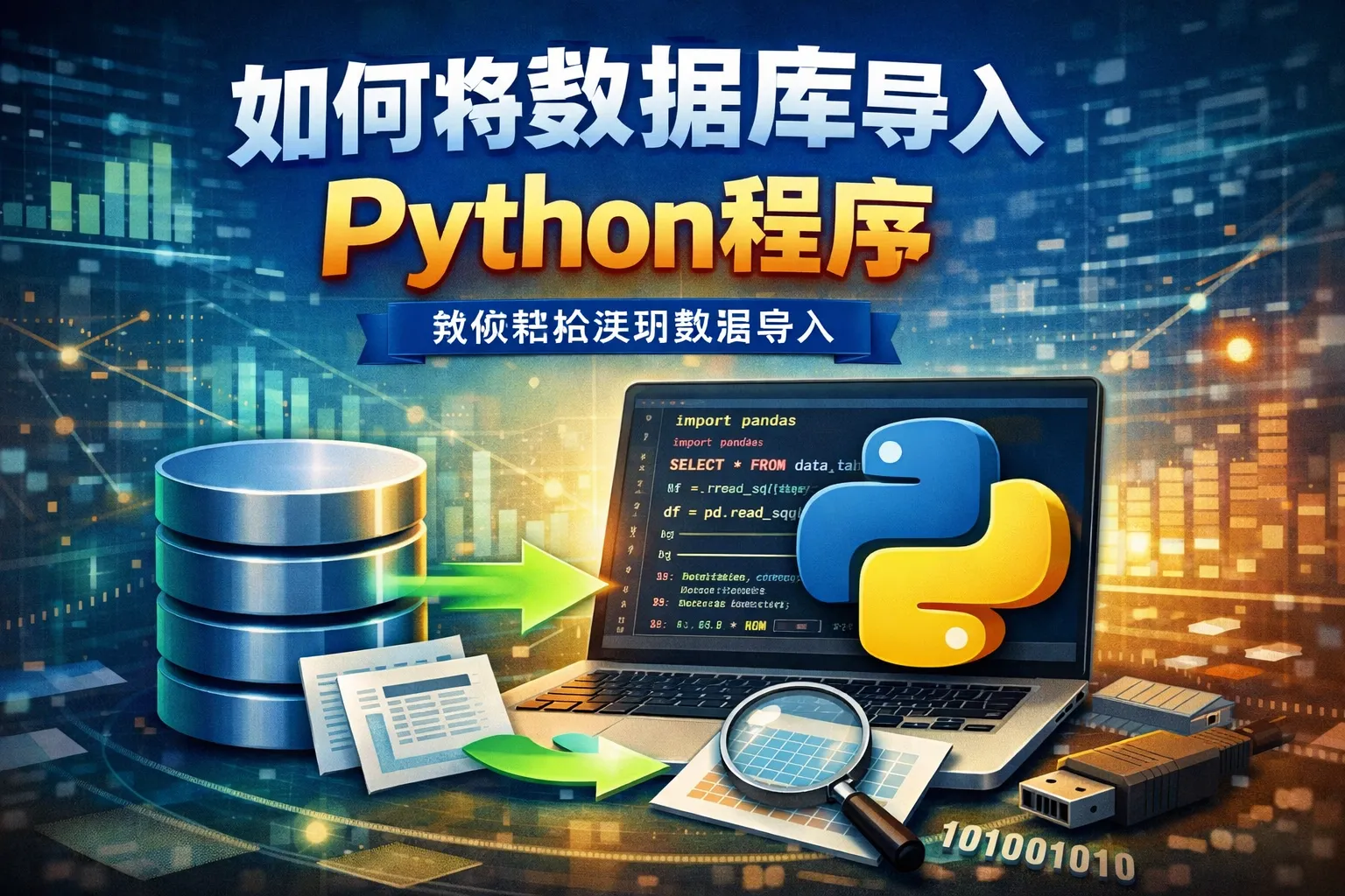 如何将数据库导入python程序