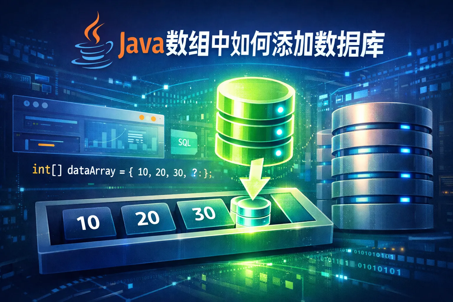 java数组中如何添加数据库