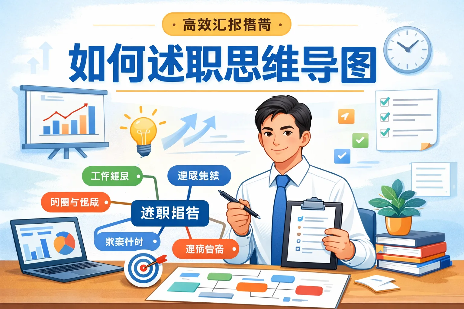 如何述职思维导图