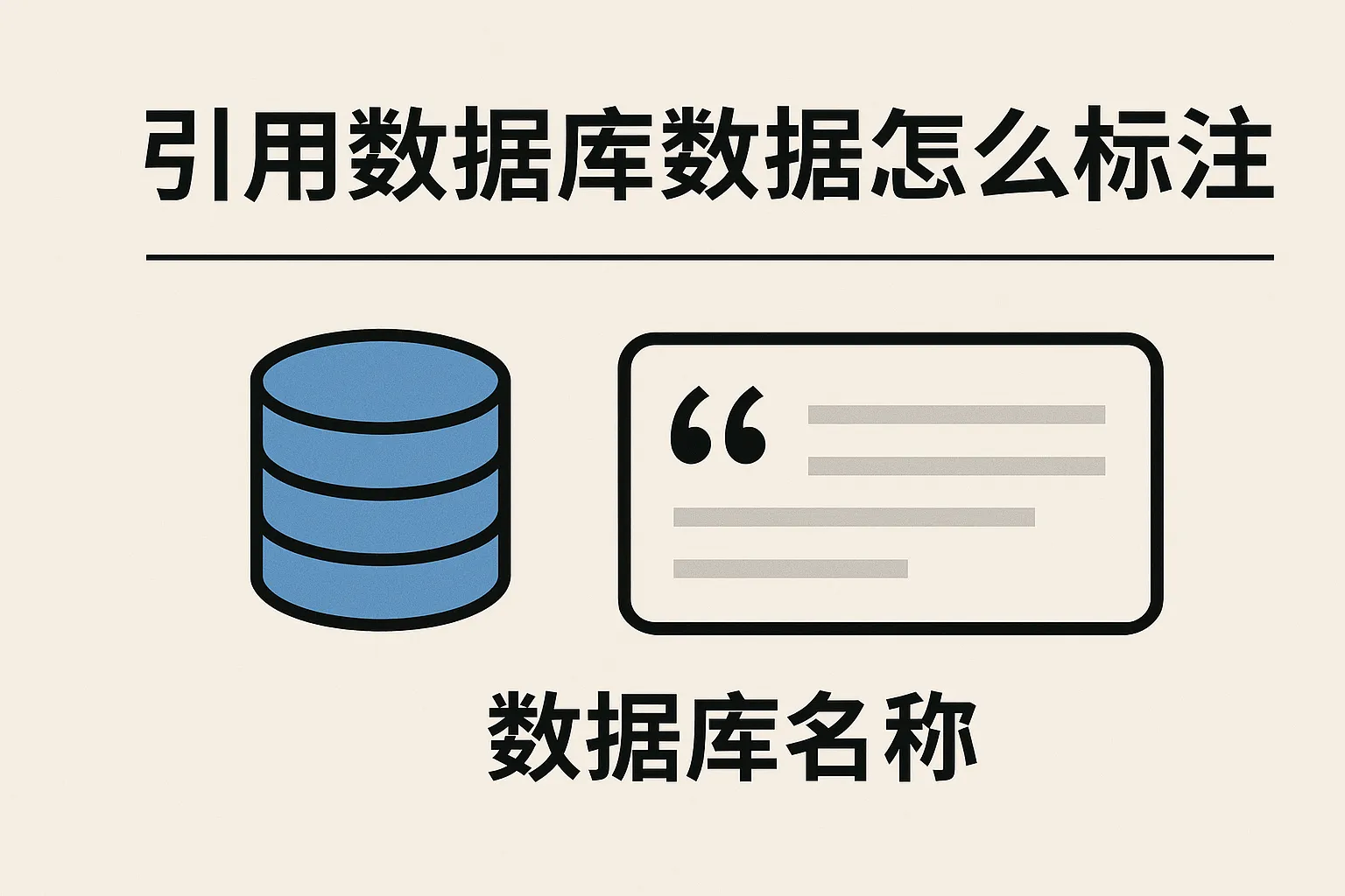 引用数据库数据怎么标注