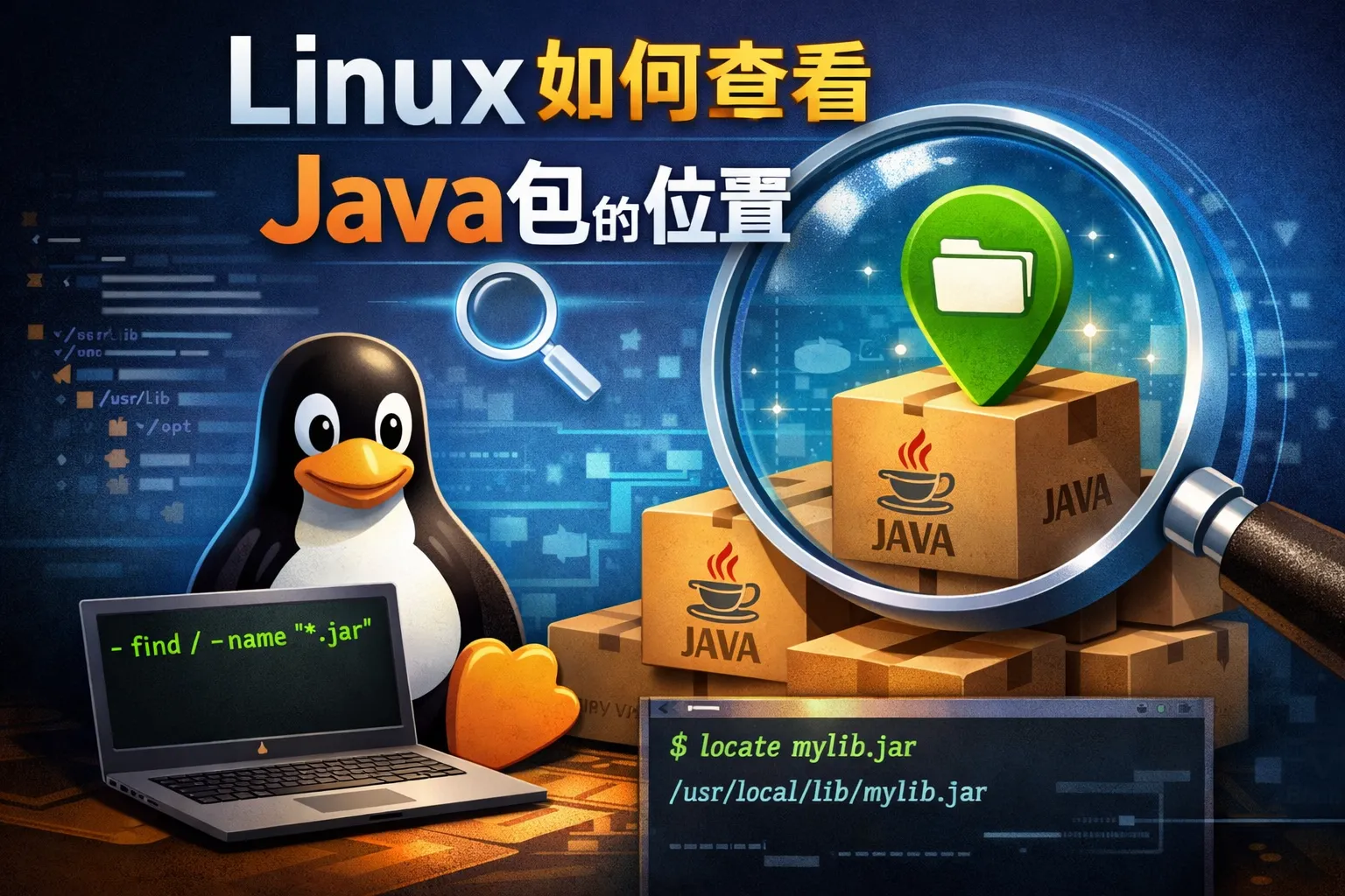 Linux如何查看java包的位置