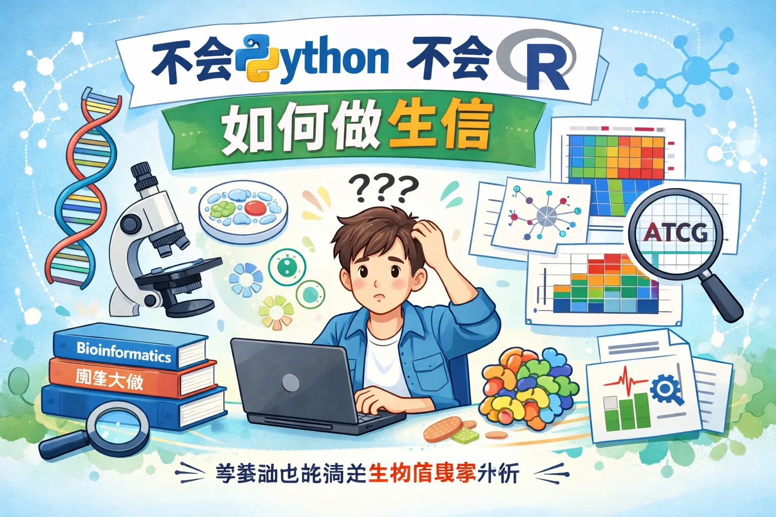 不会python不会r如何做生信