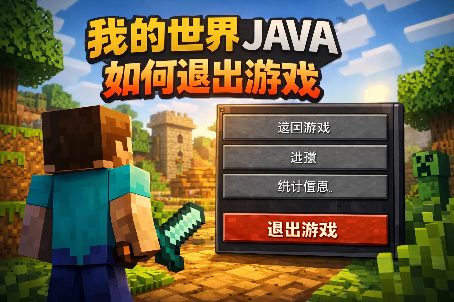 我的世界java如何退出游戏