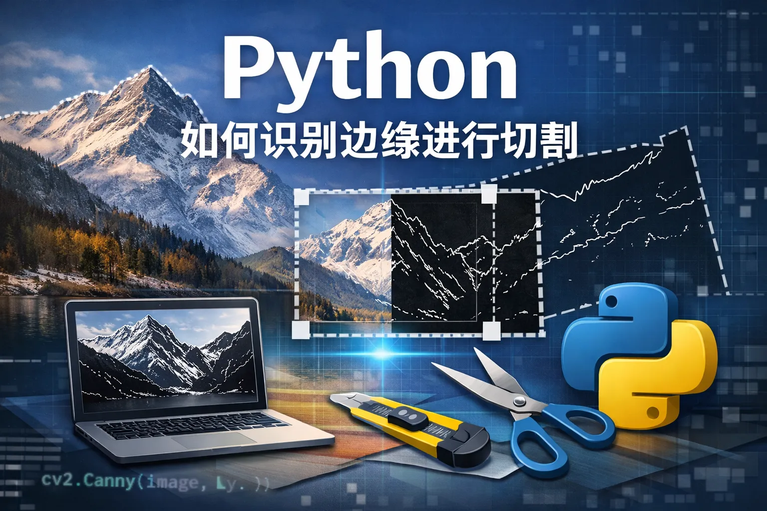 python如何识别边缘进行切割