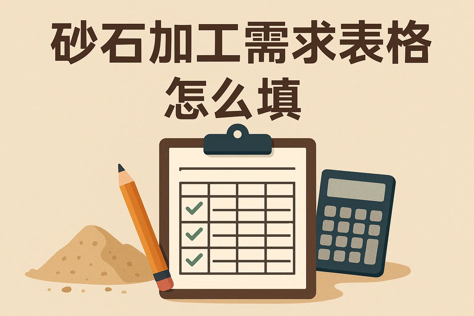 砂石加工需求表格怎么填