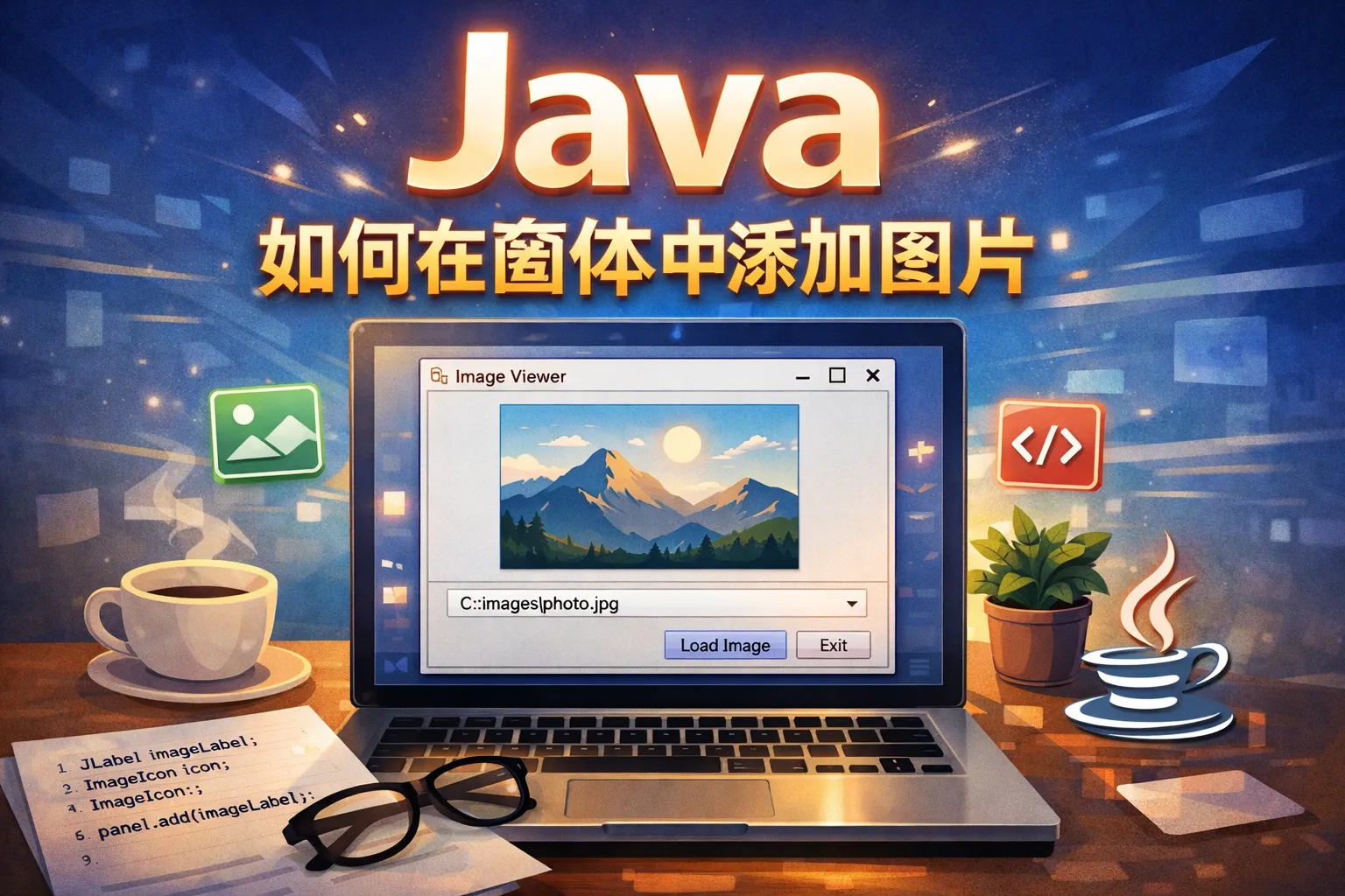 java如何在窗体中添加图片