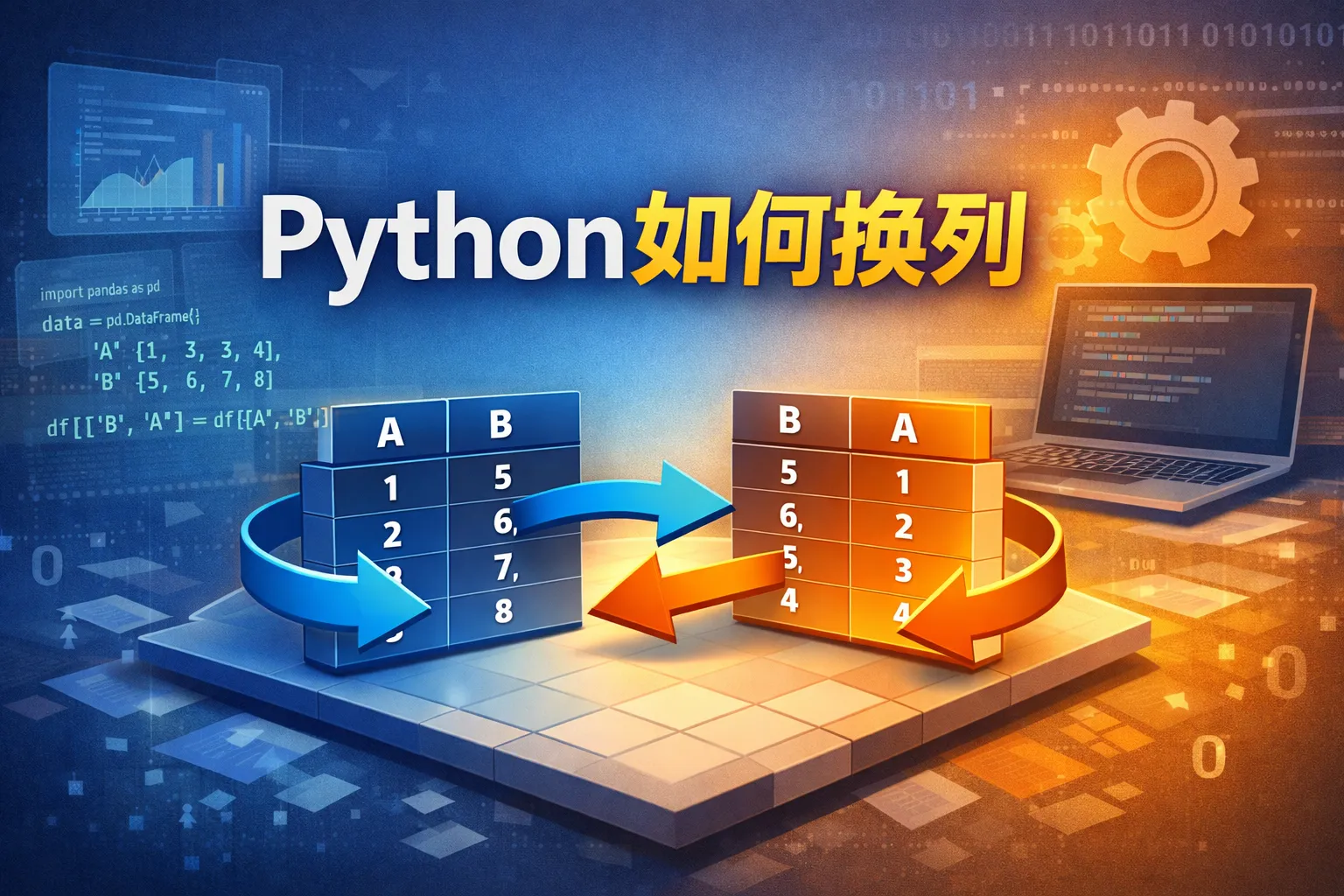 python如何换列